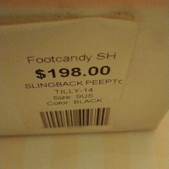 Footcandy Black Patent Peep Toe Pump - Picture 7 of 11